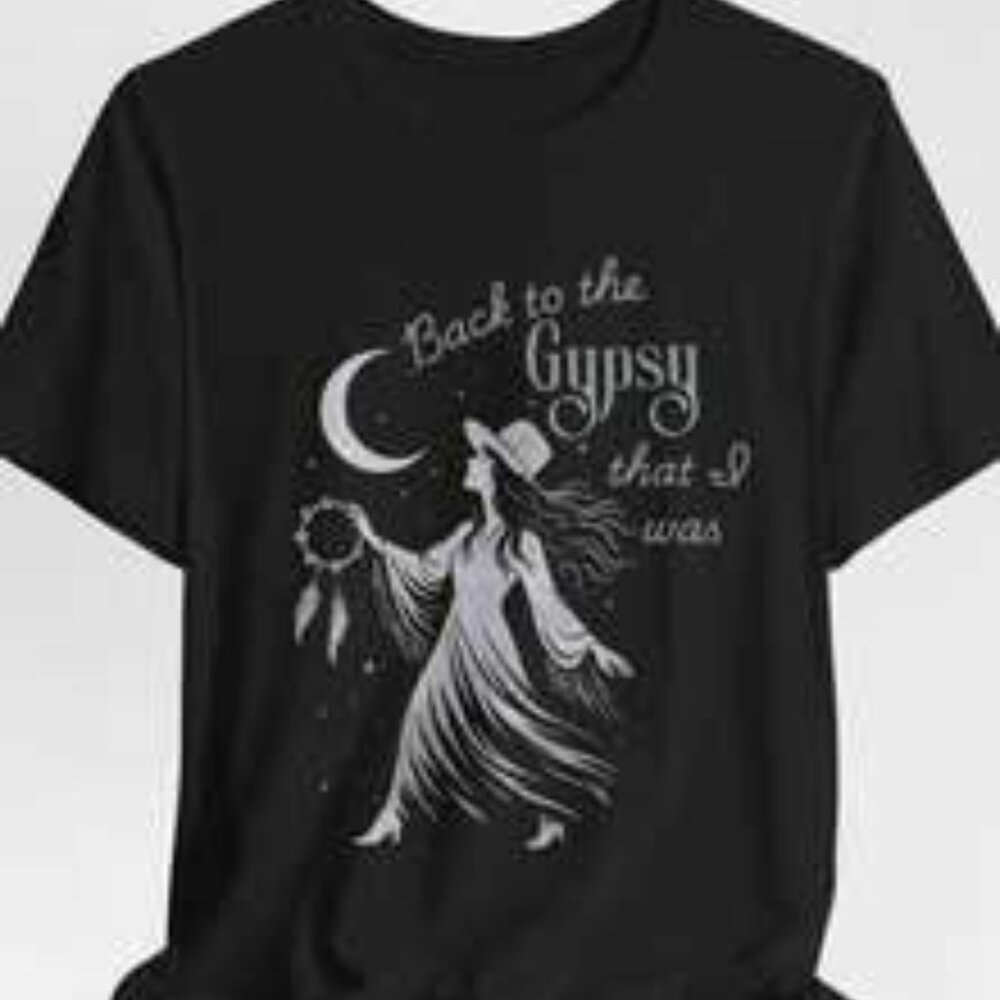 Stevi.E Nicks Witchy Boho Tee Shirt Back to the Gypsy I Was New